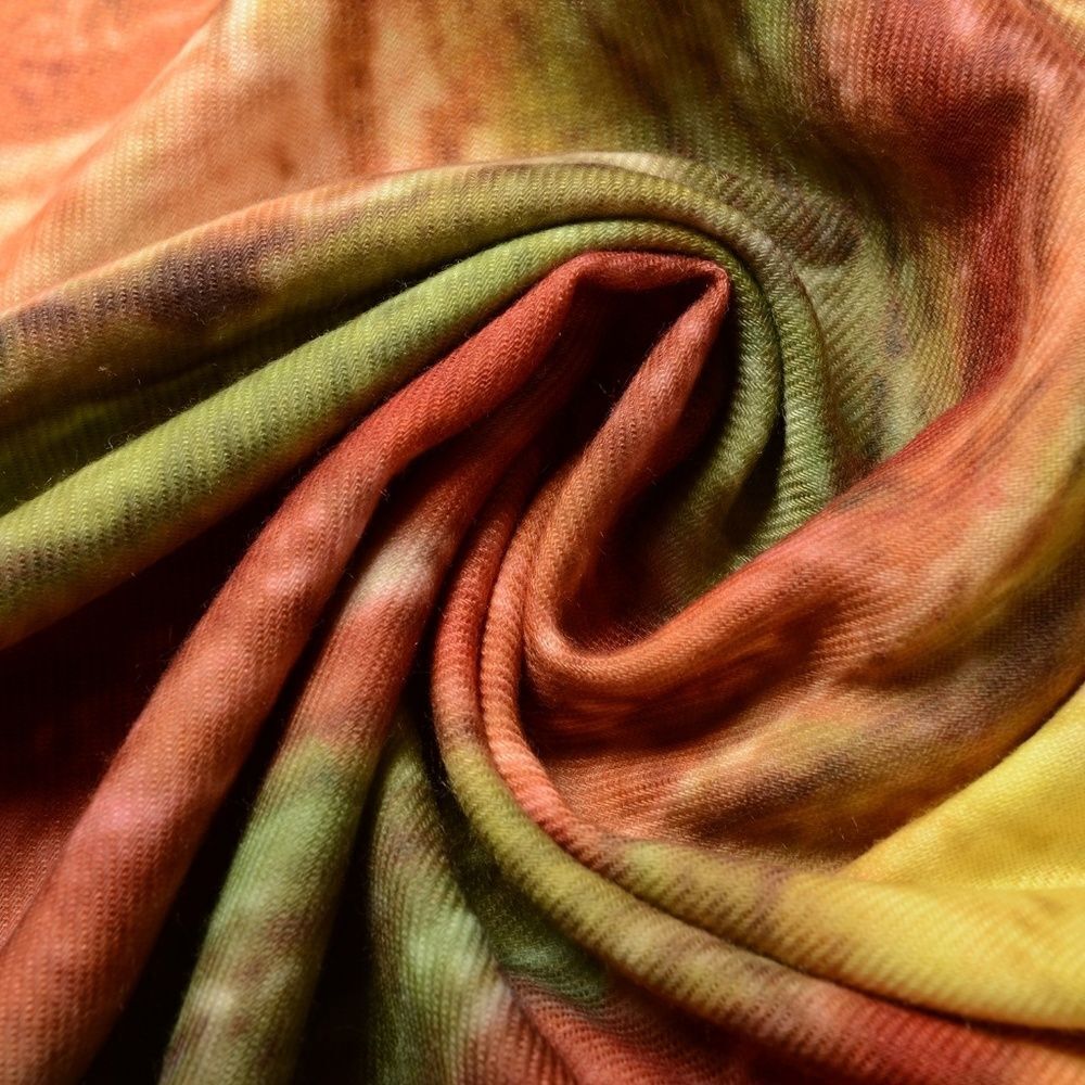 Scarf Yellow Multi Color Digitally Printed - Picture 5 of 5